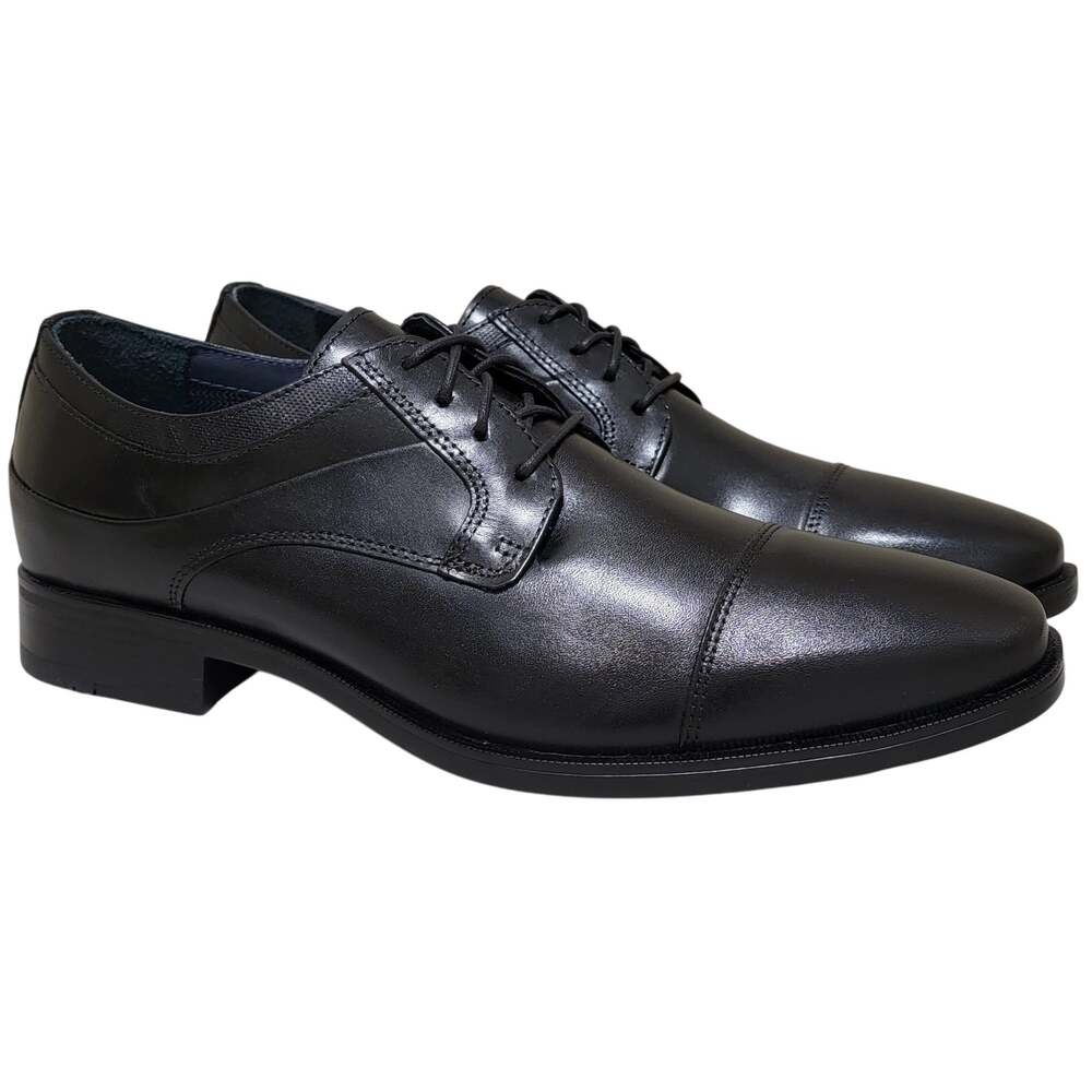 Johnston & Murphy Men Gibbons Cap Toe Derby Oxfords Size US 9M Black Leather